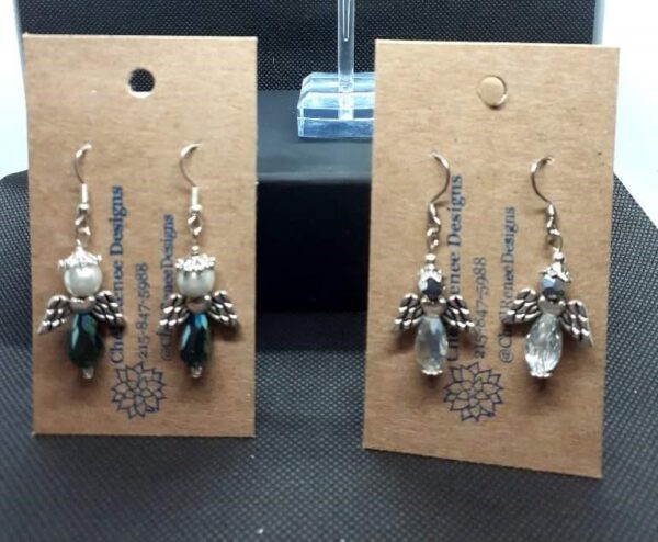 DarkGreen Angels & Silver Crystal